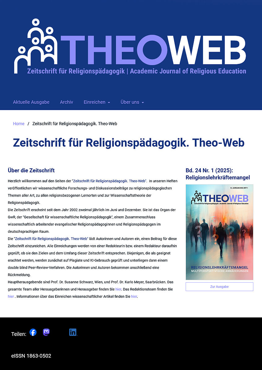 Startseite von Theoweb